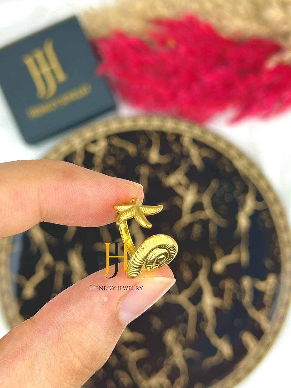 خاتم صدفه و نجمه فري سايز